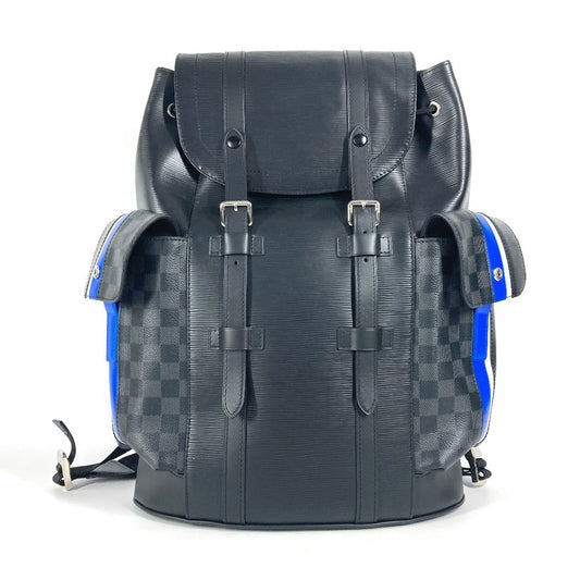 Louis Vuitton Backpack M53424 Epi Eclipse Epi Monogram Leather Canvas Black