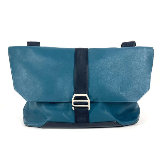 Hermes Shoulder Bag Type City Slide Leather Blue Flap Shoes