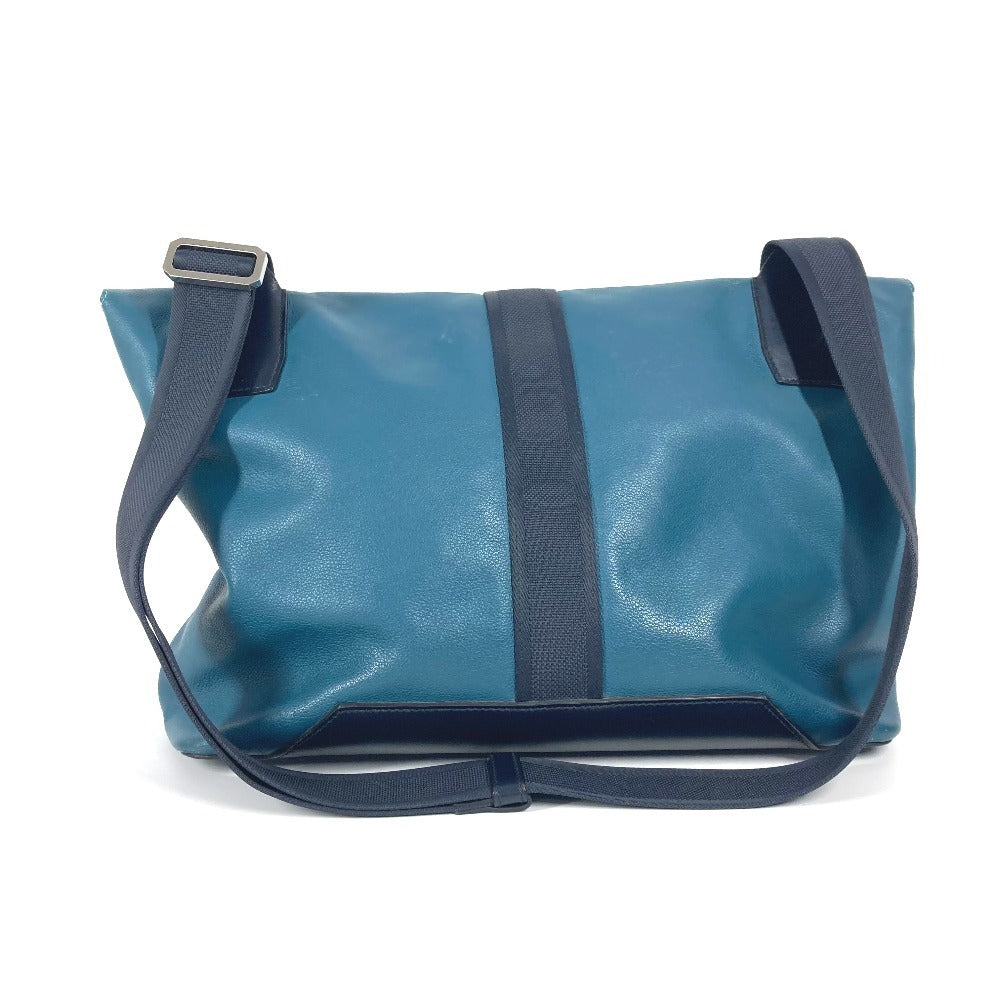 Shoulder Bag Type City Slide Leather Blue