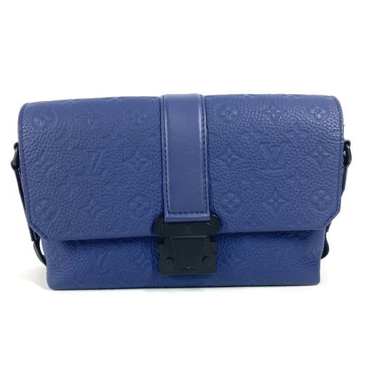 Louis Vuitton M11692 Taurillon Clemence emboss S Monogram Leather Blue Hat