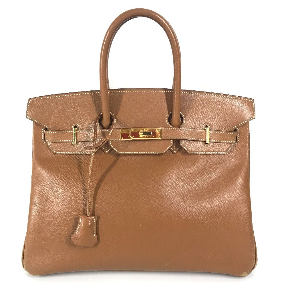 Hermes Handbag Tote Bag Birkin Leather Gold