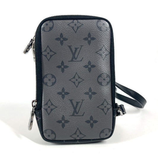 Louis Vuitton M69534 Eclipse Double phone Monogram Canvas Black Shoulder Bag