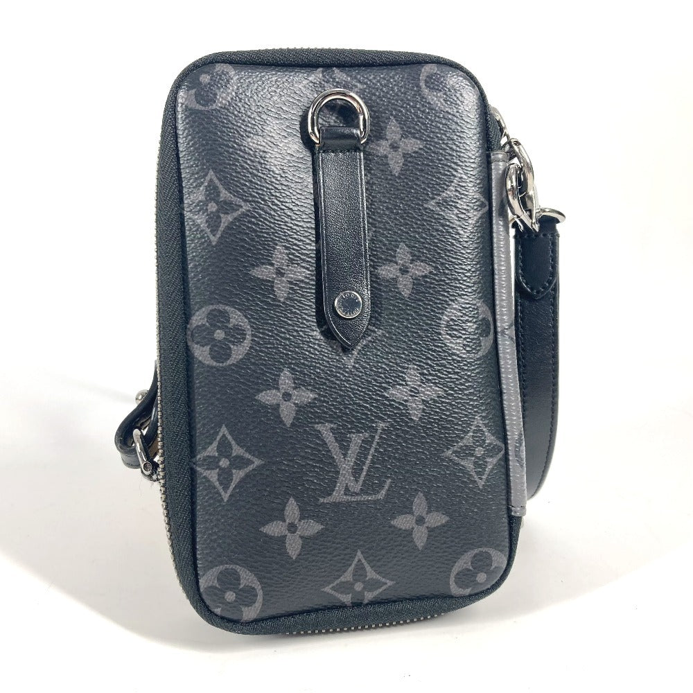 Louis Vuitton M69534 Eclipse Double phone Monogram Canvas Black Shoulder Bag