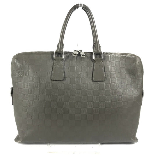 Louis Vuitton Business N41327 Damier Anfini Damier Leather Gray Handbag