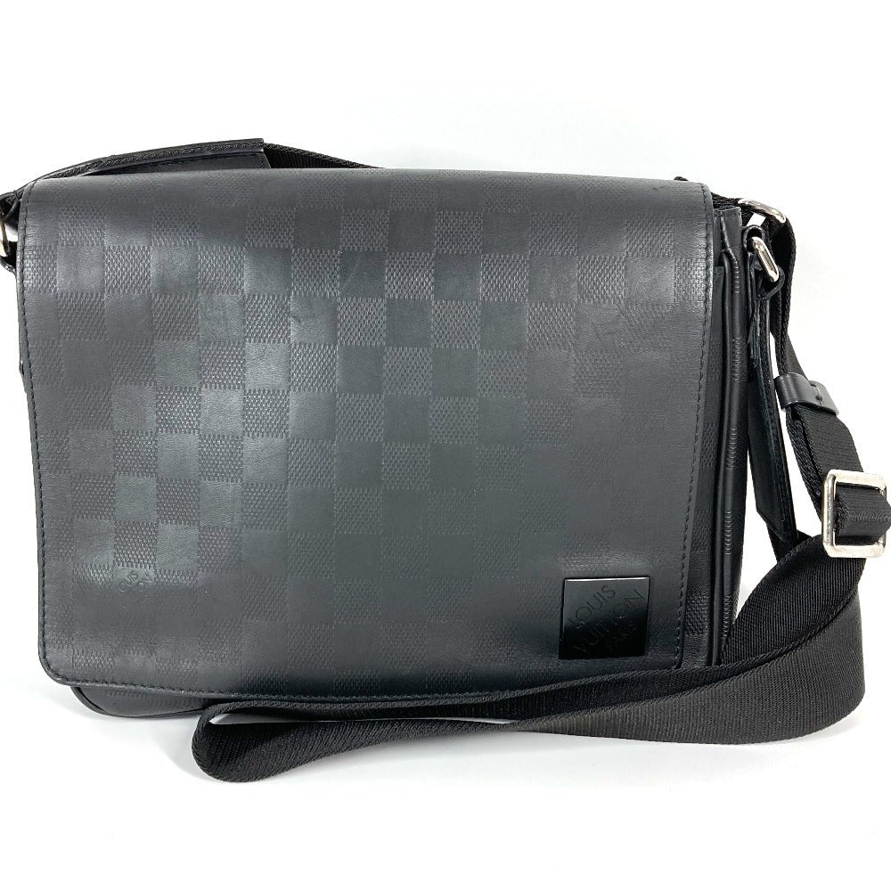 Louis Vuitton N42711 Damier Anfini Damier Anfini Leather Black Shoulder Bag
