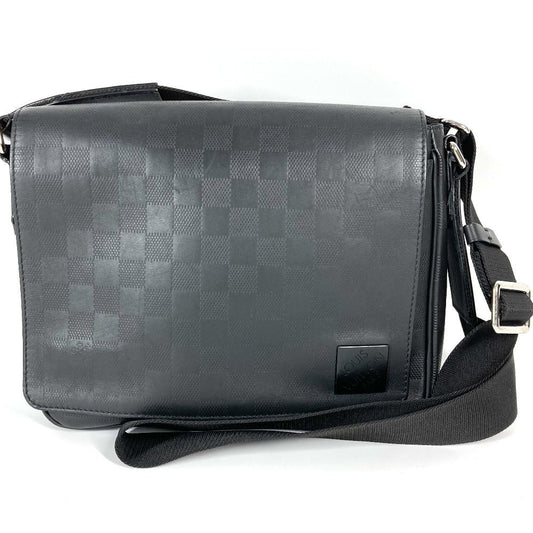Louis Vuitton N42711 Damier Anfini Damier Anfini Leather Black Shoulder Bag