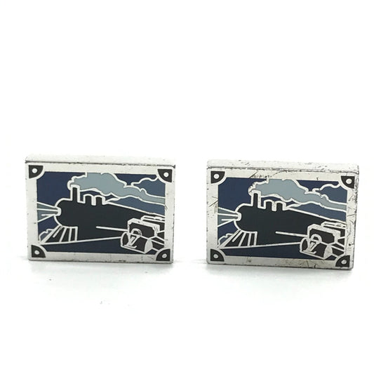 Louis Vuitton cuffs AG925 Train Pattern Bouton Blue Handbag