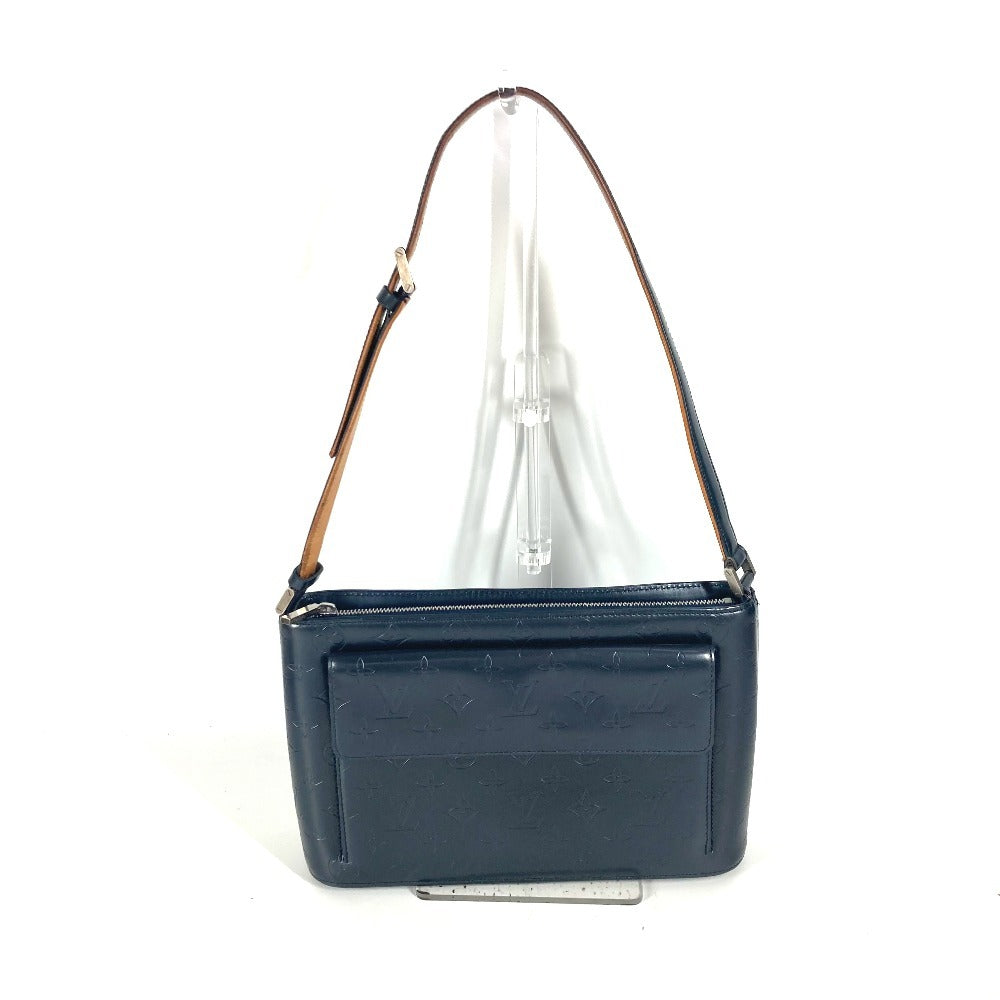 Louis Vuitton M55125 mat Alston Monogram Leather Blue Shoulder Bag