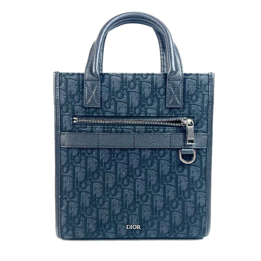 Dior Handbag Safari North South Tote Bag Leather Canvas