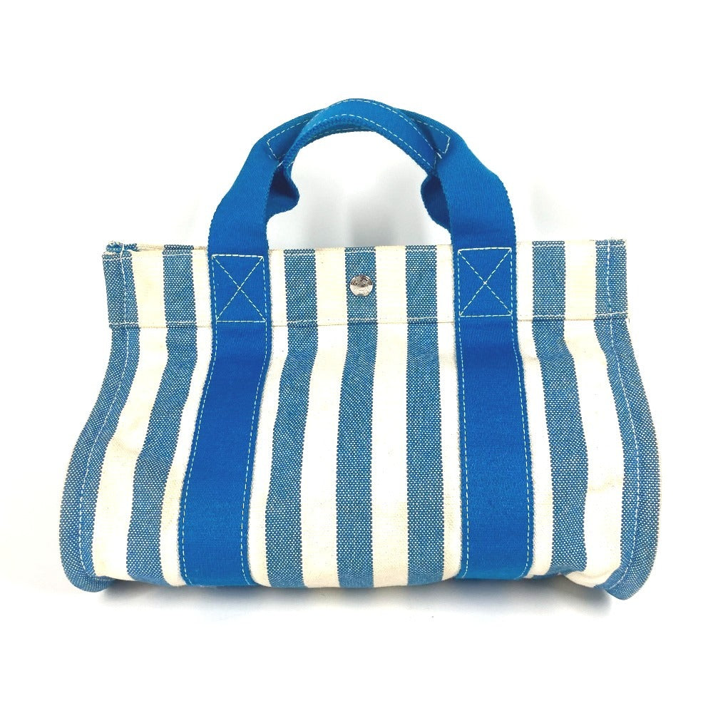 Hermes Handbag Tote Bag Cannes Pm Canvas Blue