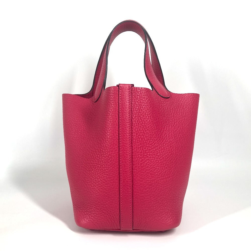 Hermes Handbag Taurillon Clemence Picotin Lock Pm Pink Travel Bag