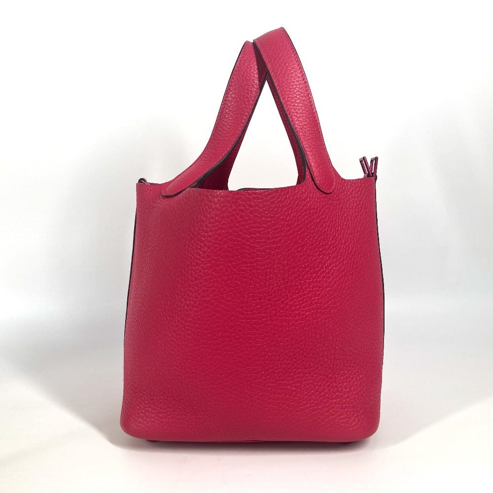 Taurillon Clemence Picotin Lock Pm Pink Travel Bag