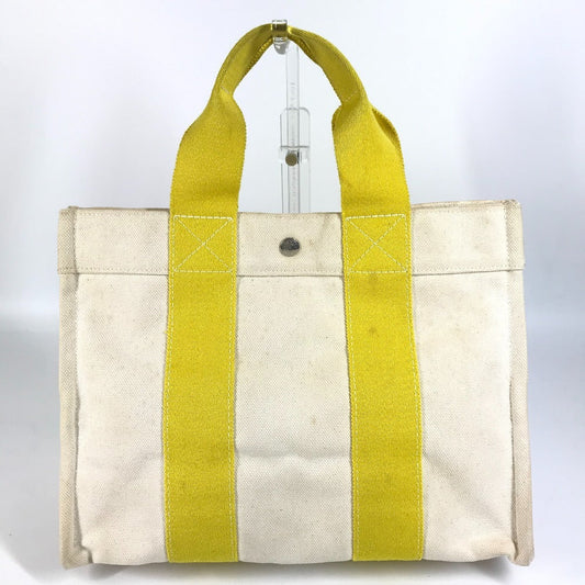 Hermes Tote Bag Bora Bora Pm Canvas Yellow
