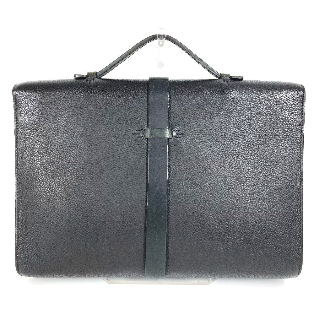 Hermes Business Bag Etrivieres Document Leather Black Travel Bag