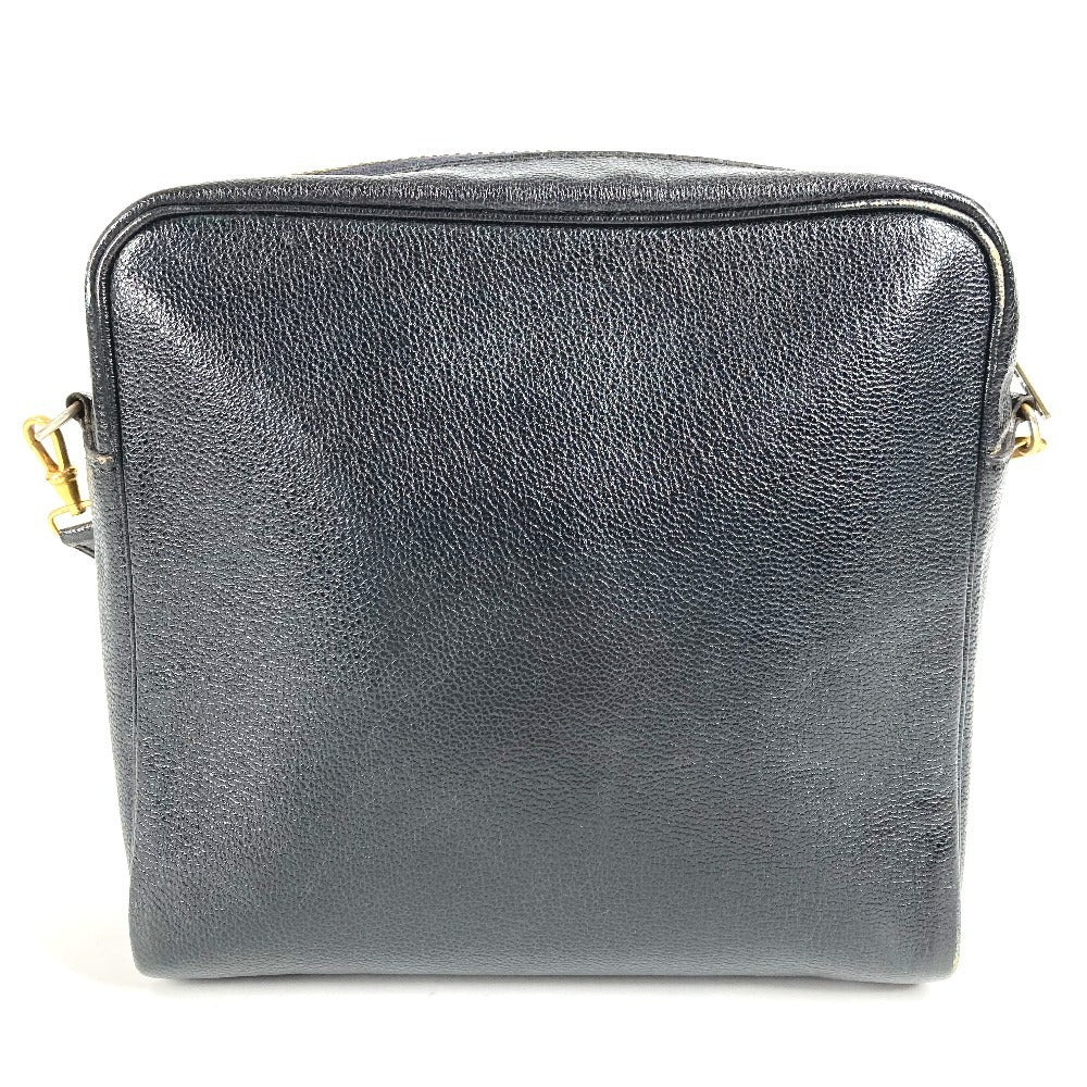 Hermes Shoulder Bag Jockey Horse Cheval Leather Black