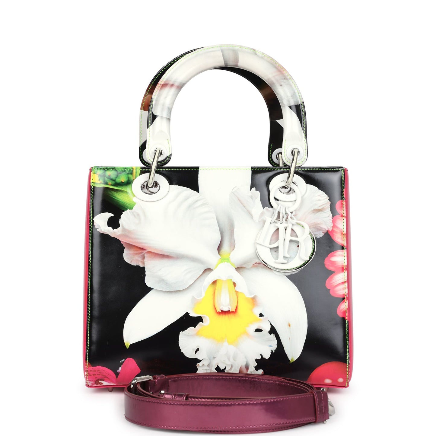 Dior Christian Lady Limited Edition In The Night Garden Silver Medium Tote Bag
