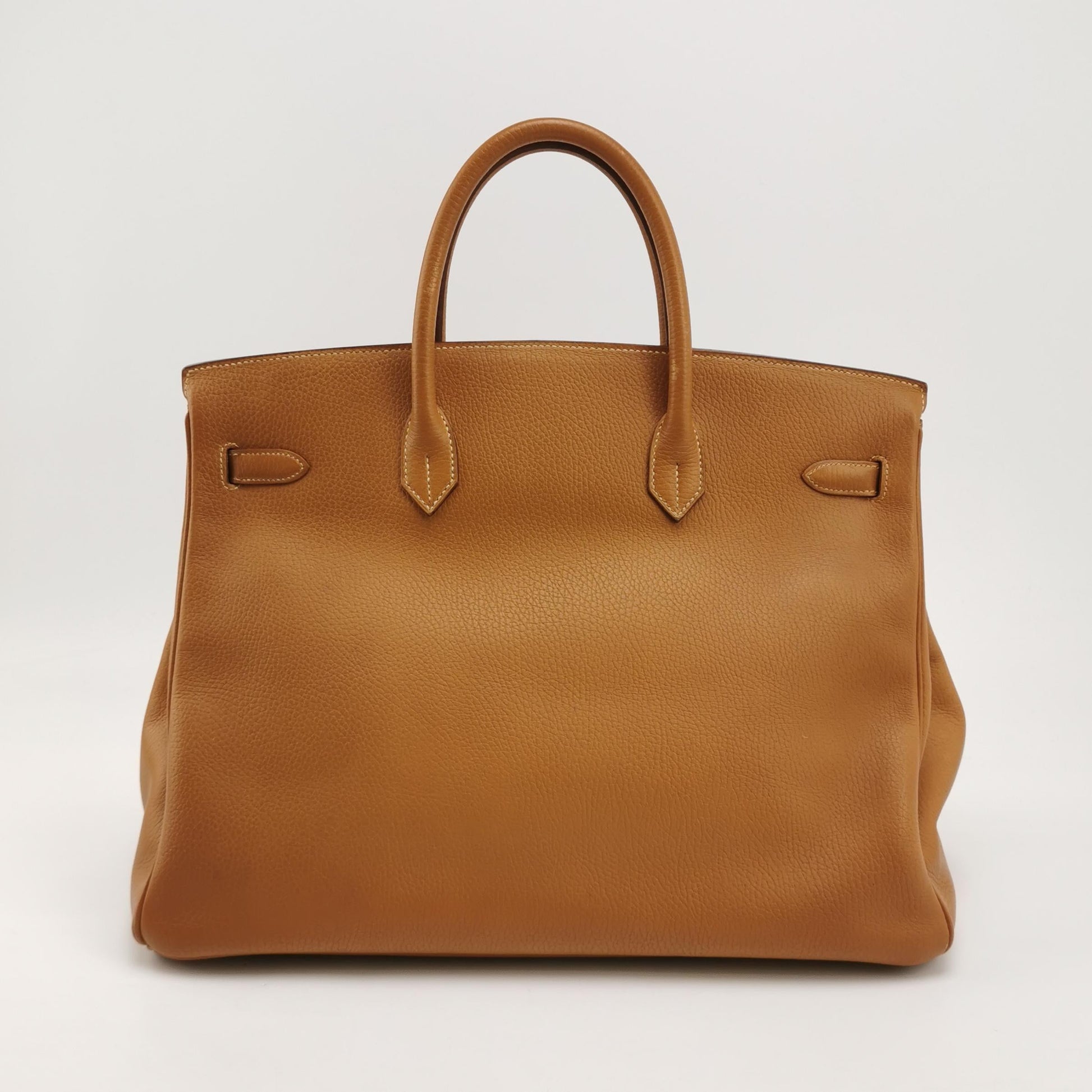 Hermes Birkin Tc Clemence Hardware Handbag Leather Gold Travel Bag