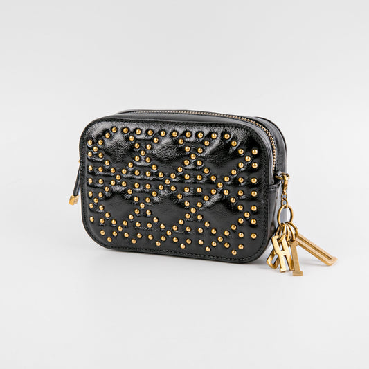 Dior Christian Studded Camera Bag Black Mini Travel Bag