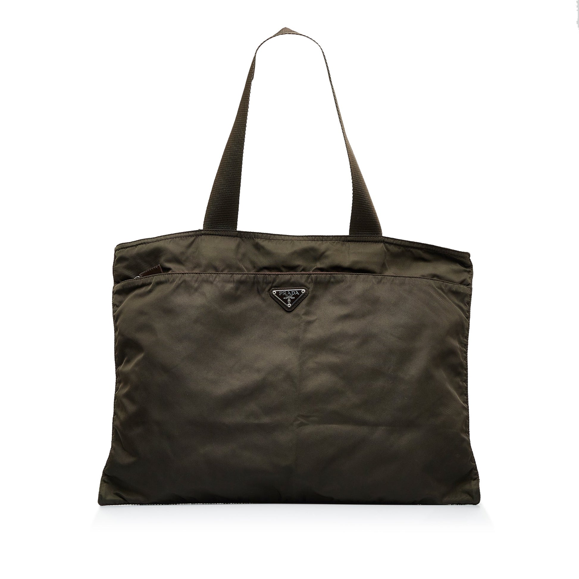 Prada Tessuto Tote Bag Brown