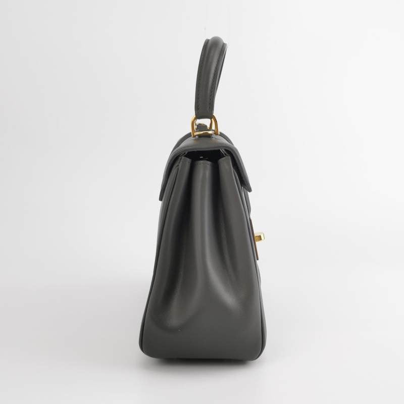 Celine Bag Grey Smooth Calfskin Leather Small Travel Bag