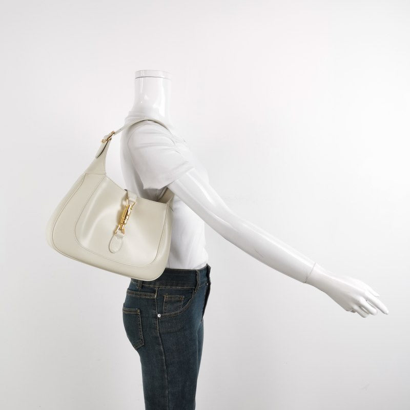 Gucci Jackie Bag With Adjustable Strap Size Leather White Travel Bag