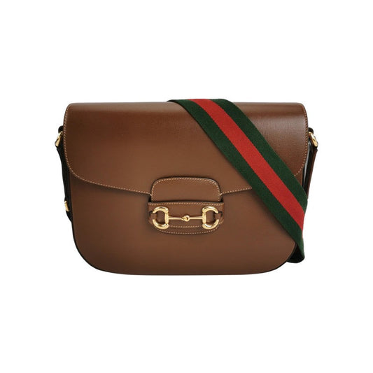 Gucci Horsebit Caramel Leather Brown Medium Shoulder Bag