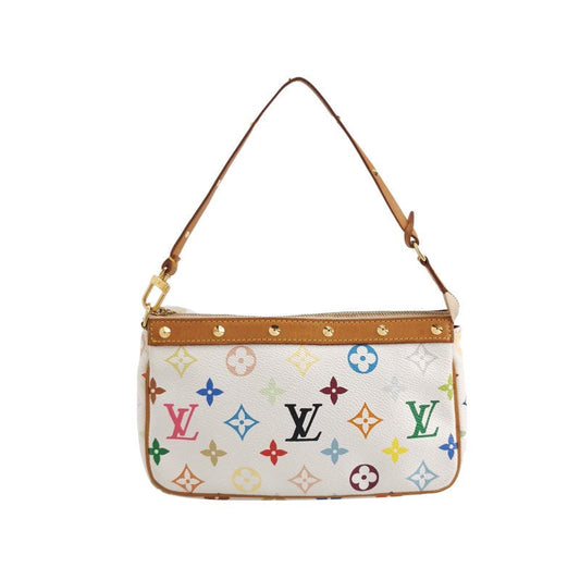 Louis Vuitton x Takashi Murakami Pochette Accessoire White Multicolor Clutch Bag