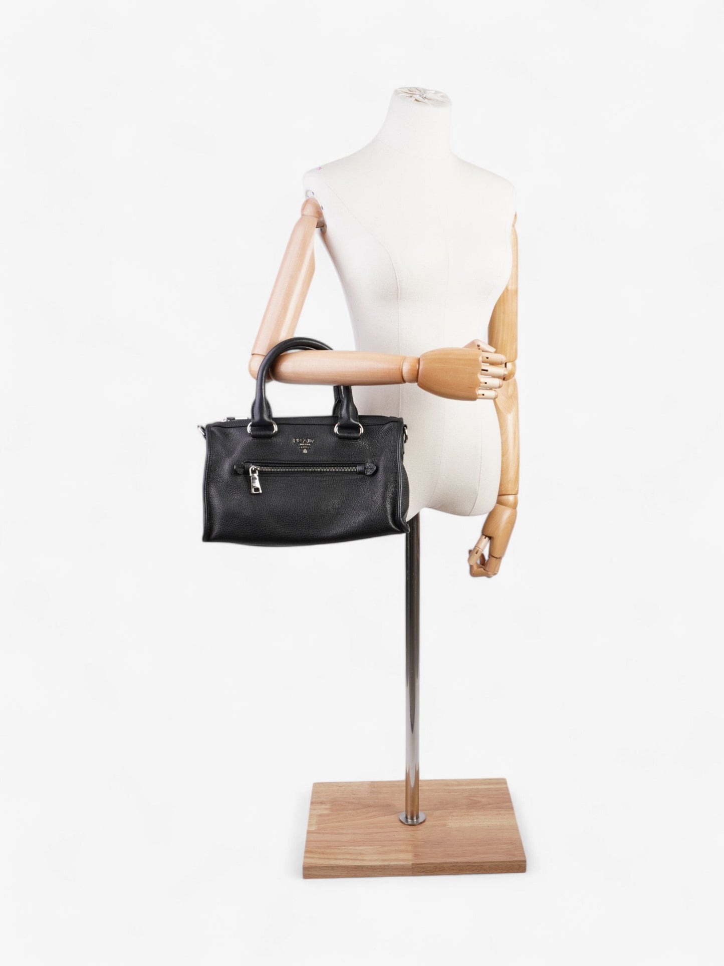 Prada Tote Leather Black Shoulder Bag