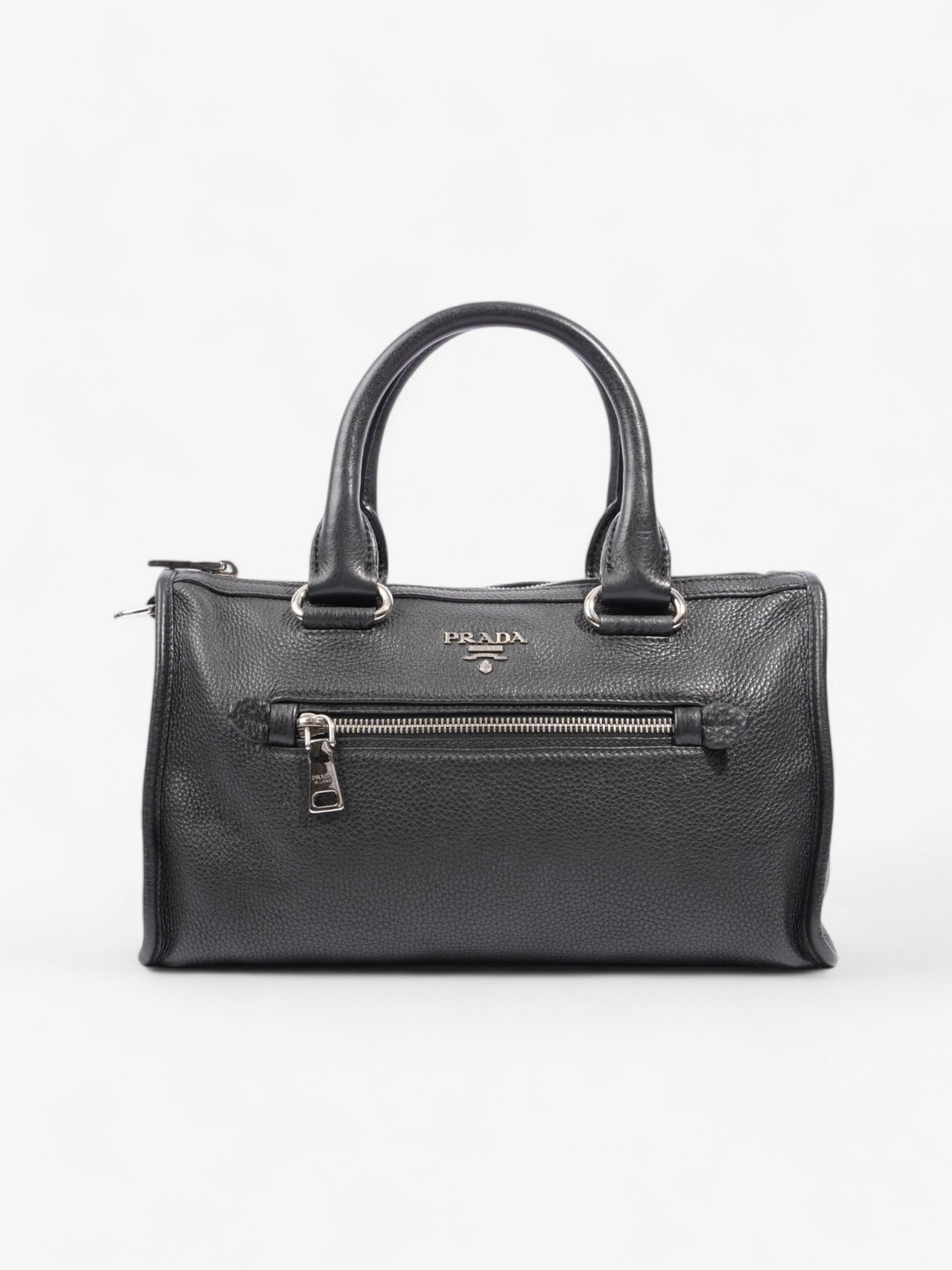 Prada Tote Leather Black Shoulder Bag