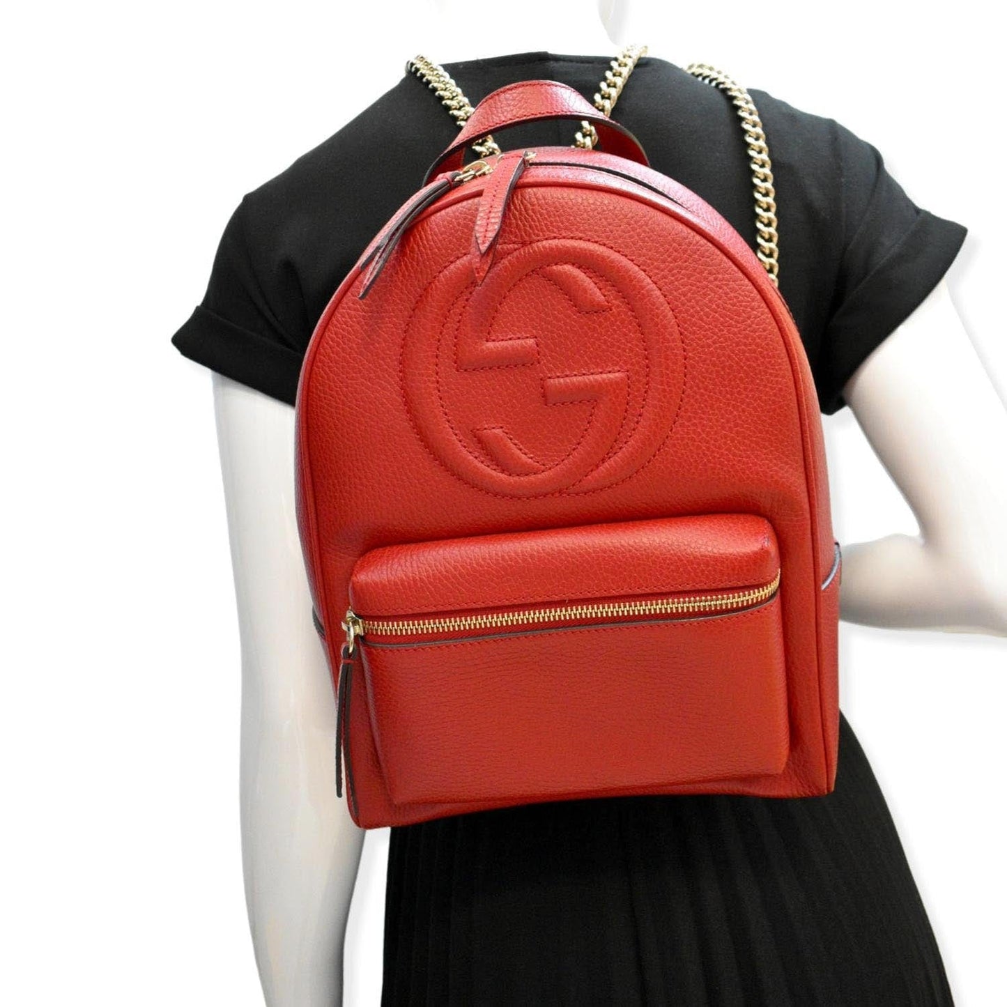 Gucci Soho Backpack Leather Red