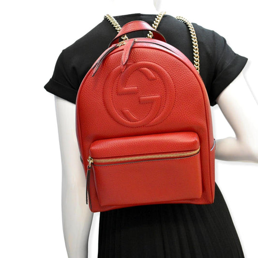 Gucci Soho Backpack Leather Red