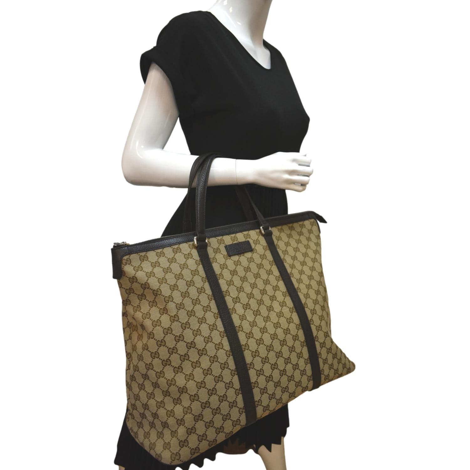 Gucci Tote Travel Bag Canvas Beige Tote Bag