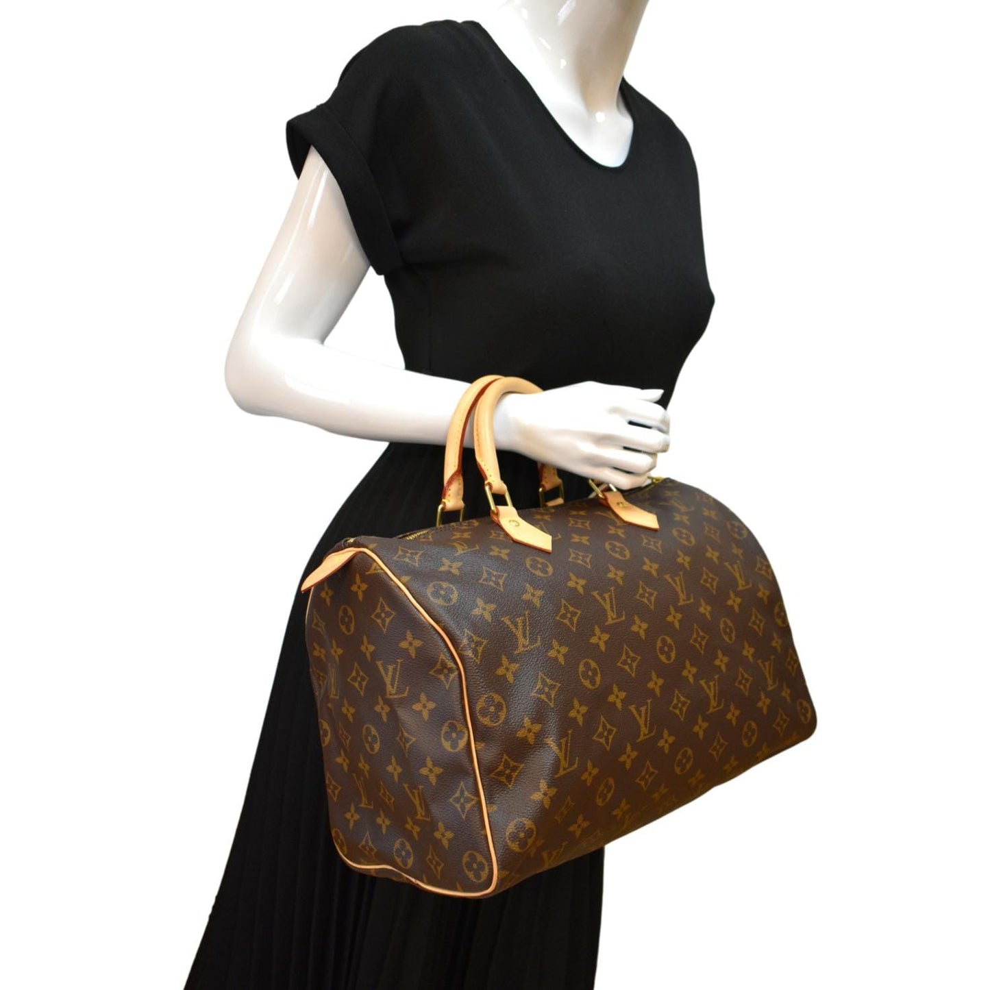 Louis Speedy Nm Satchel Bag Canvas Monogram Travel Bag