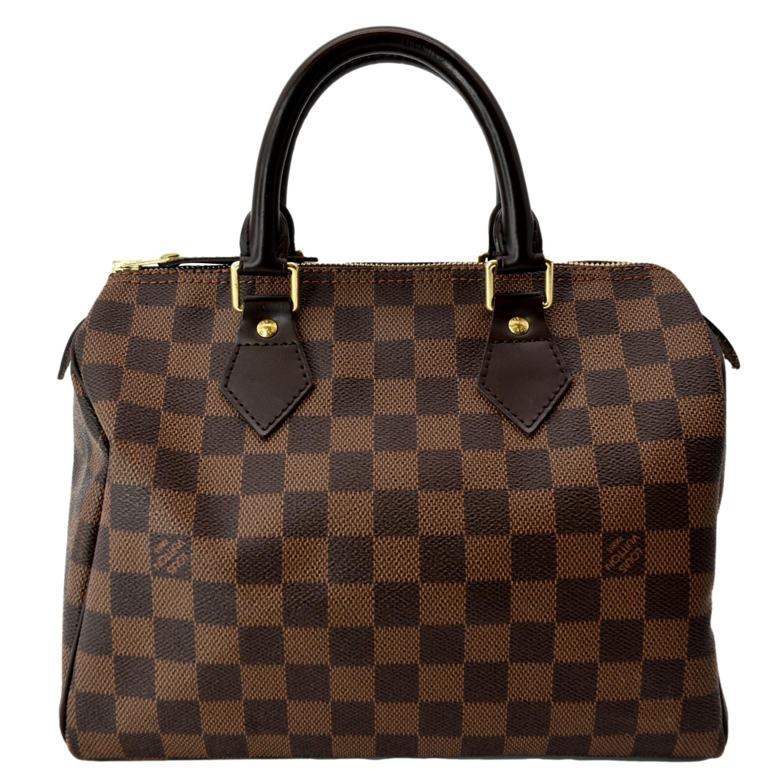 LV Louis Speedy Damier Ebene Shoulder Bag Brown