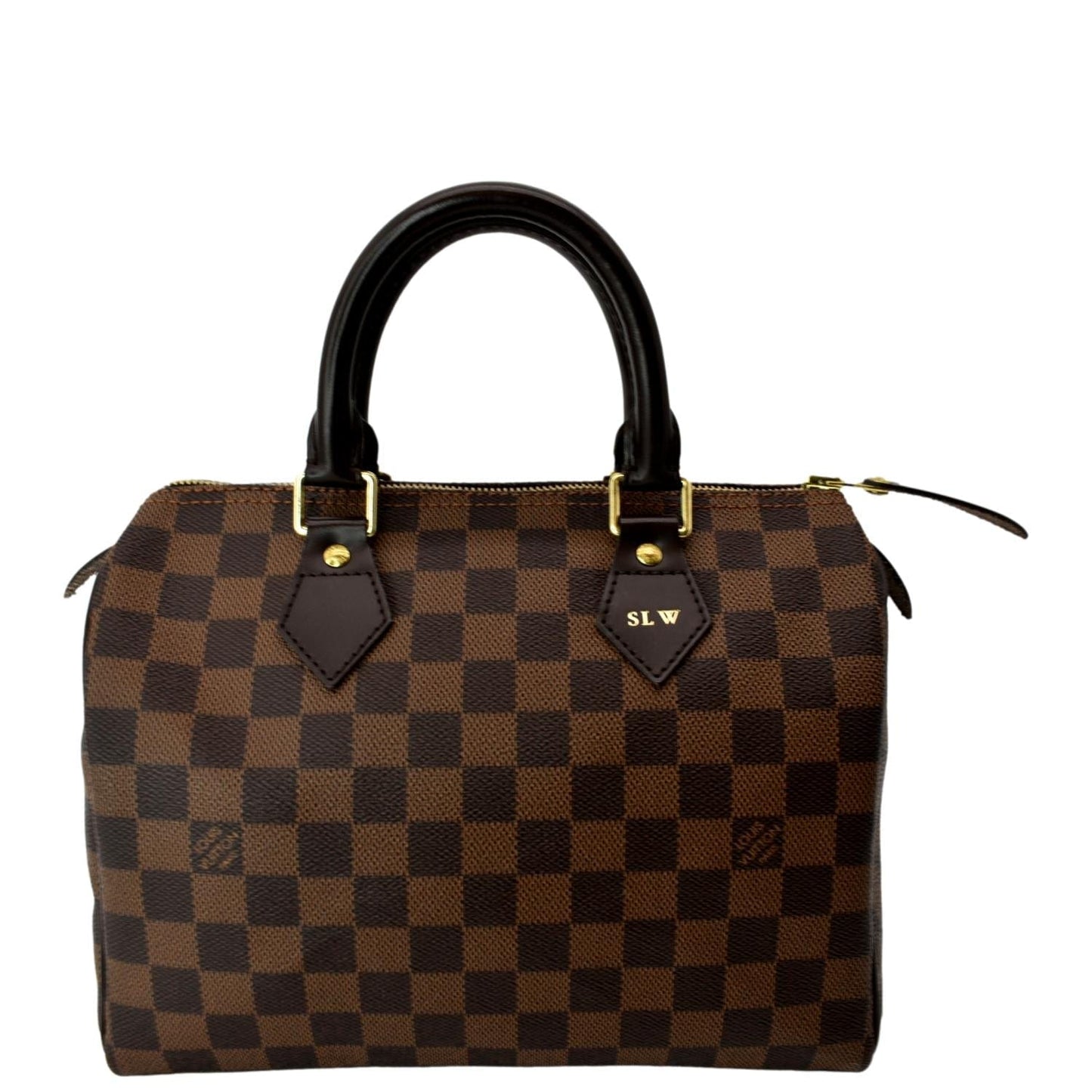 LV Louis Speedy Damier Ebene Shoulder Bag Brown