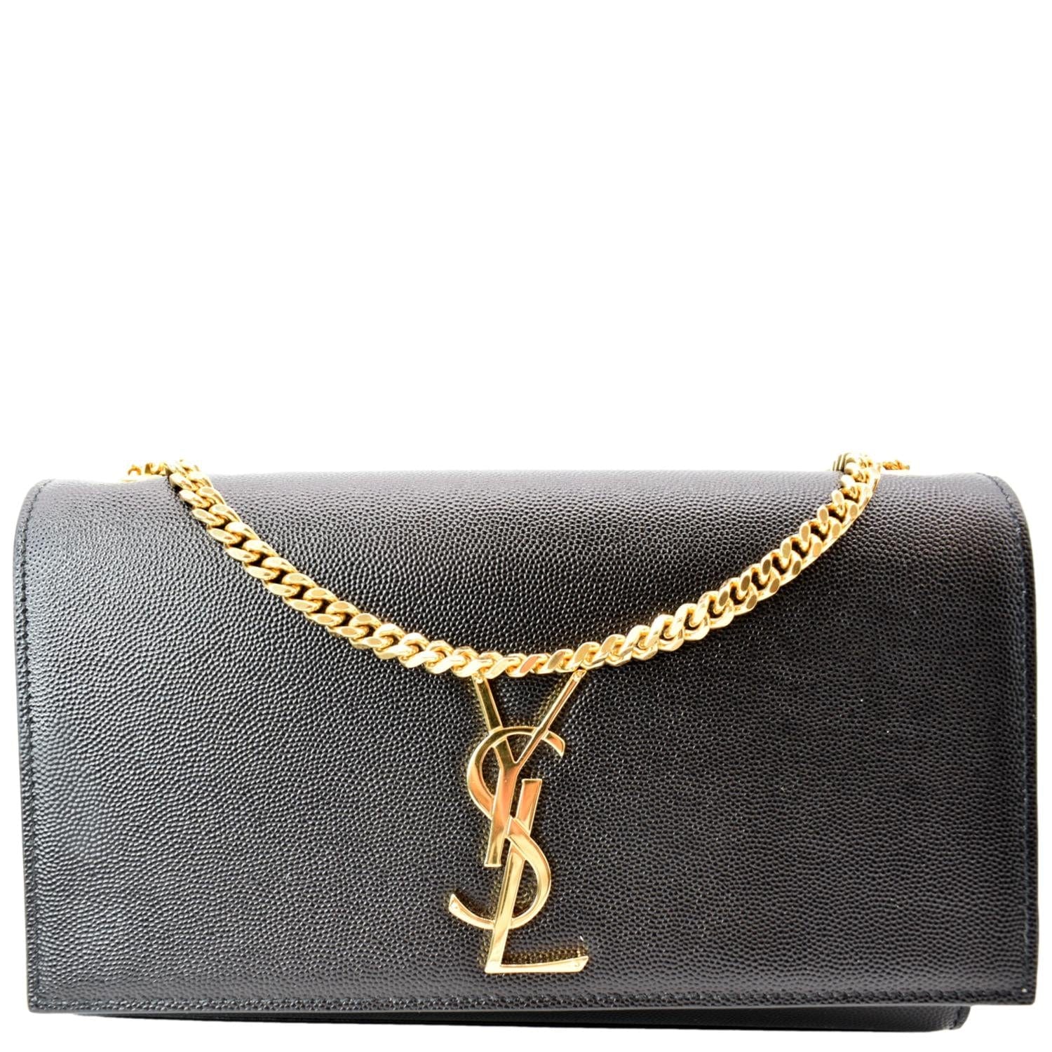 YSL Saint Laurent Saint Kate Chain Clutch Crossbody Bag Leather Black Chain Bag
