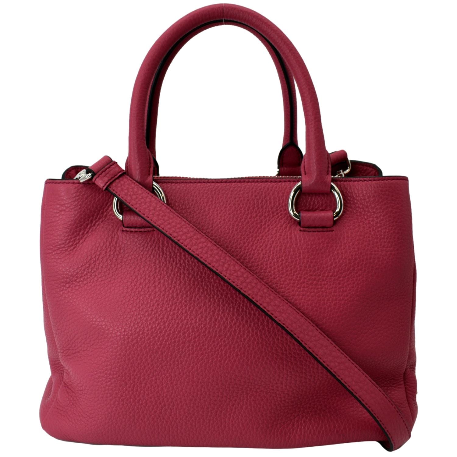 Prada Around Convertible Tote Shoulder Bag Leather Pink Zip