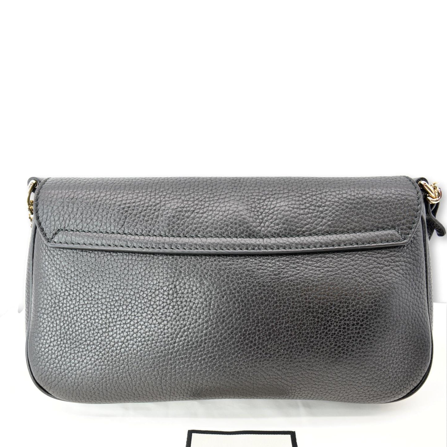 Gucci Soho Tassel Chain Crossbody Bag Leather Black