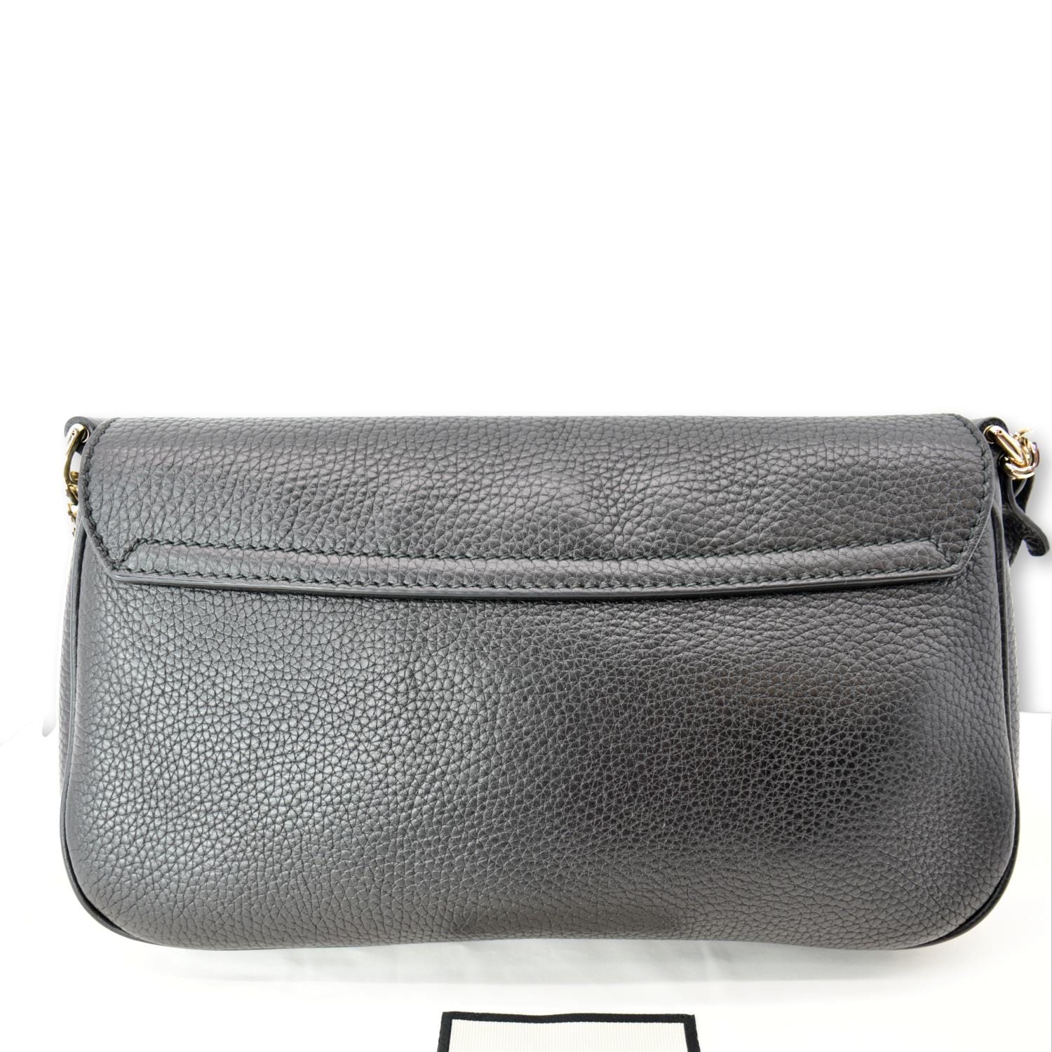 Gucci Soho Tassel Chain Crossbody Bag Leather Black