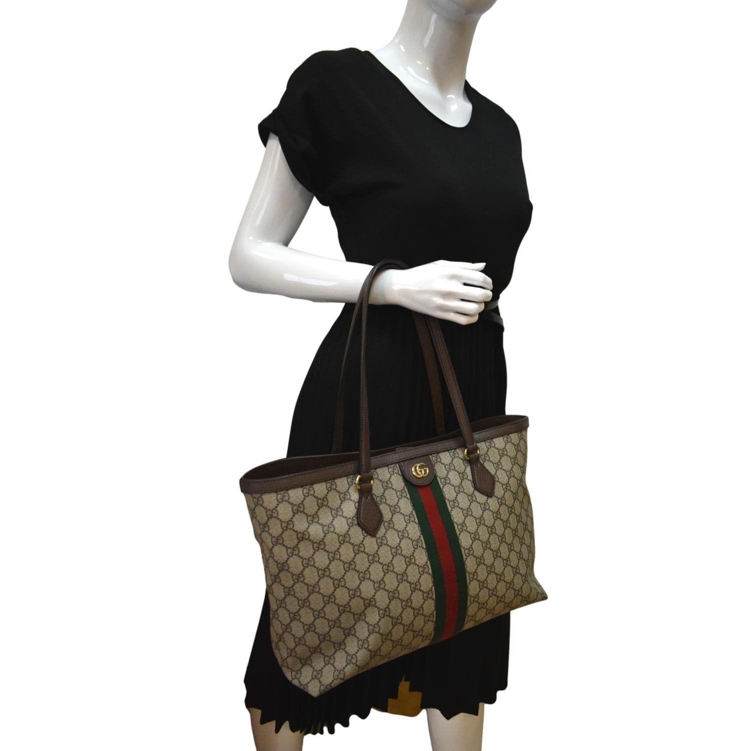 Gucci Ophidia Supreme Tote Bag Canvas Beige Tote 631686