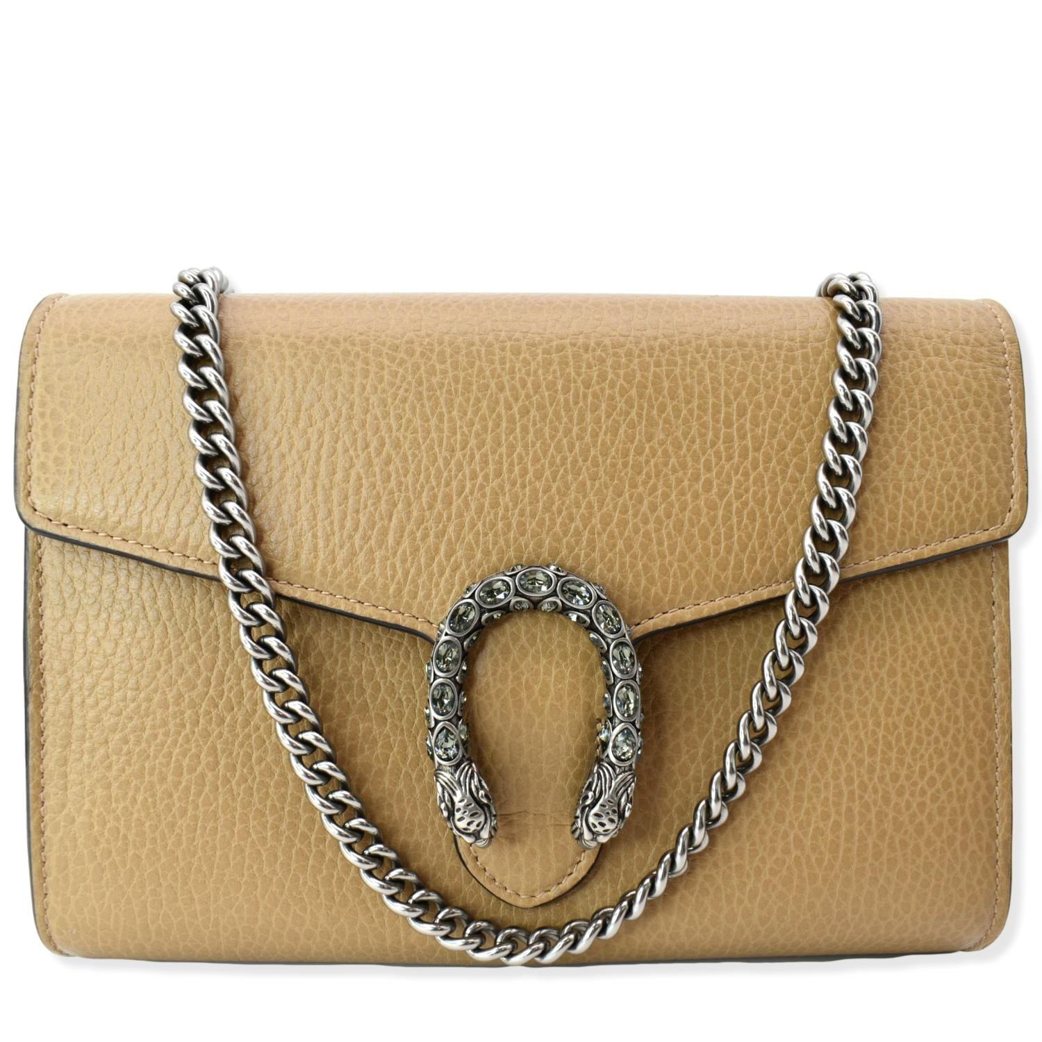 Gucci Dionysus Chain Shoulder Bag Leather Tan