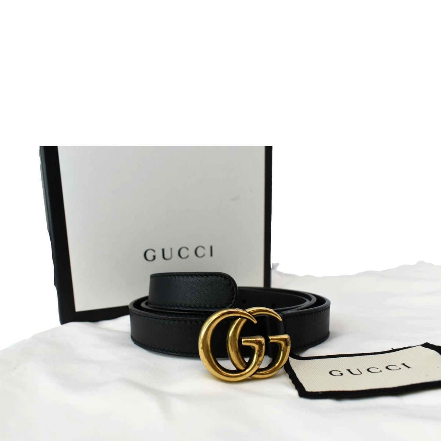 Gucci Double Buckle Belt Handbag Leather Black Accessory Buckle 409417