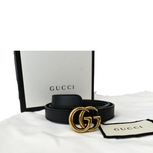 Gucci Double Buckle Belt Handbag Leather Black Accessory Buckle 409417