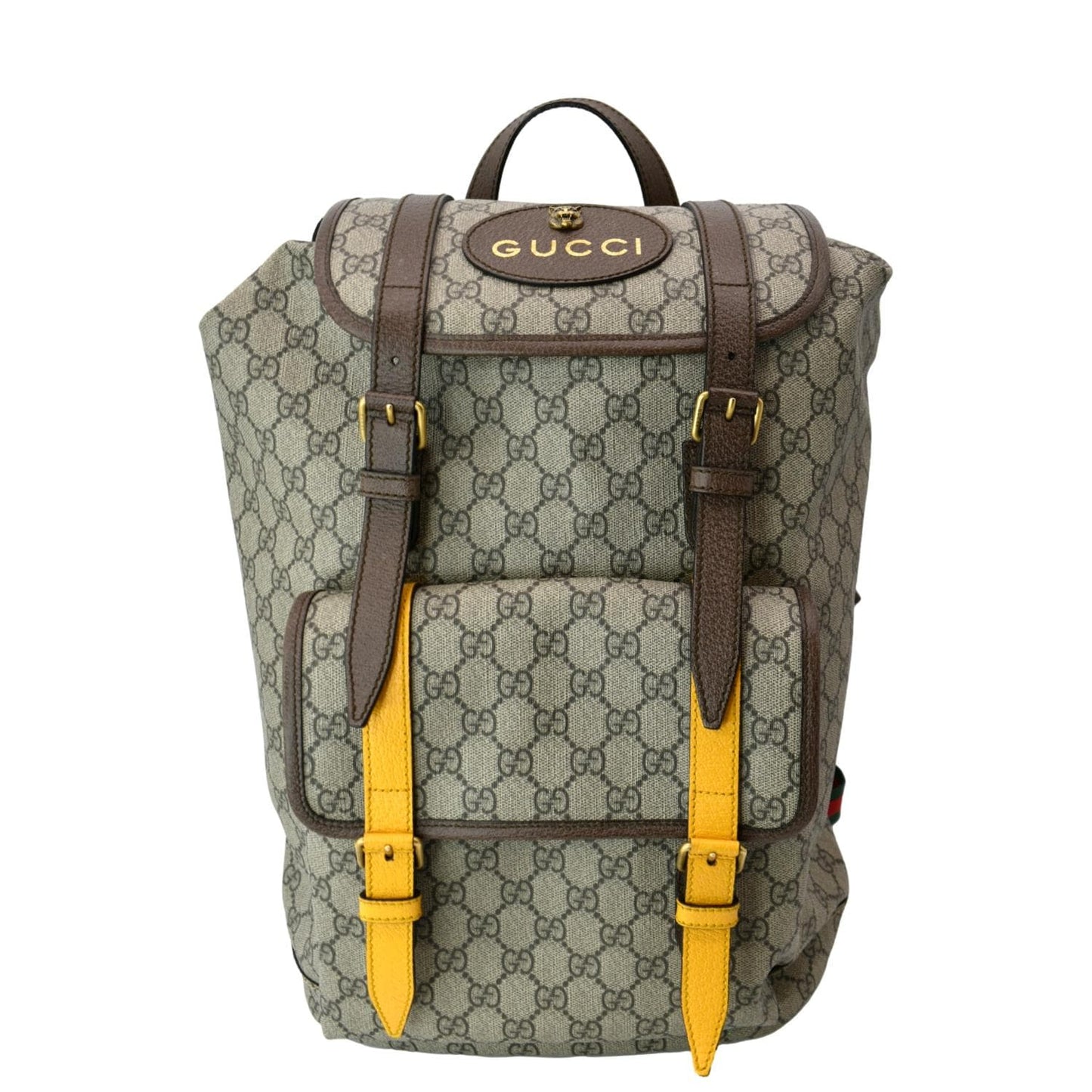 Gucci Soft Supreme Backpack Bag Canvas Beige Backpack 473869