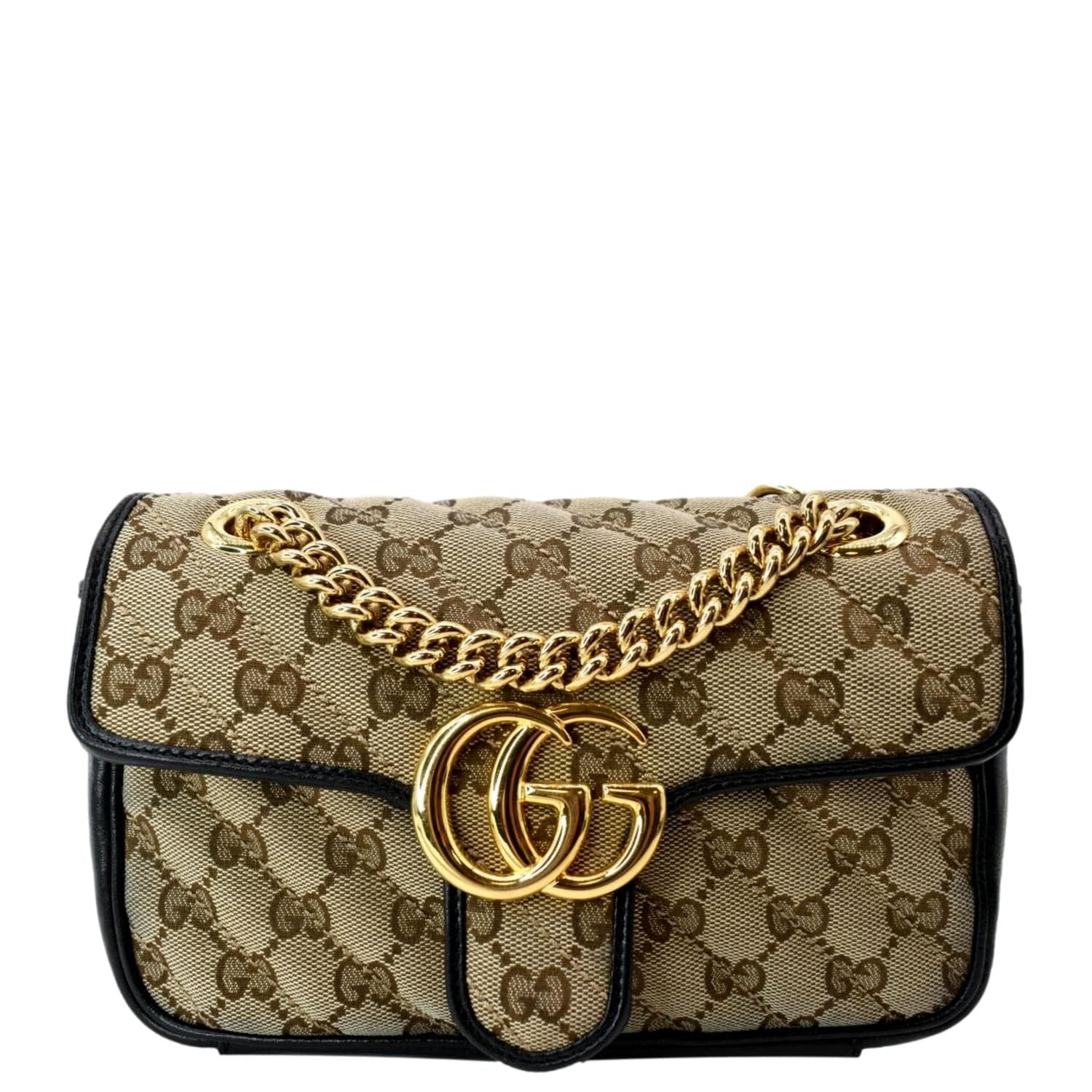 Gucci Marmont Mini Shoulder Bag Leather Canvas