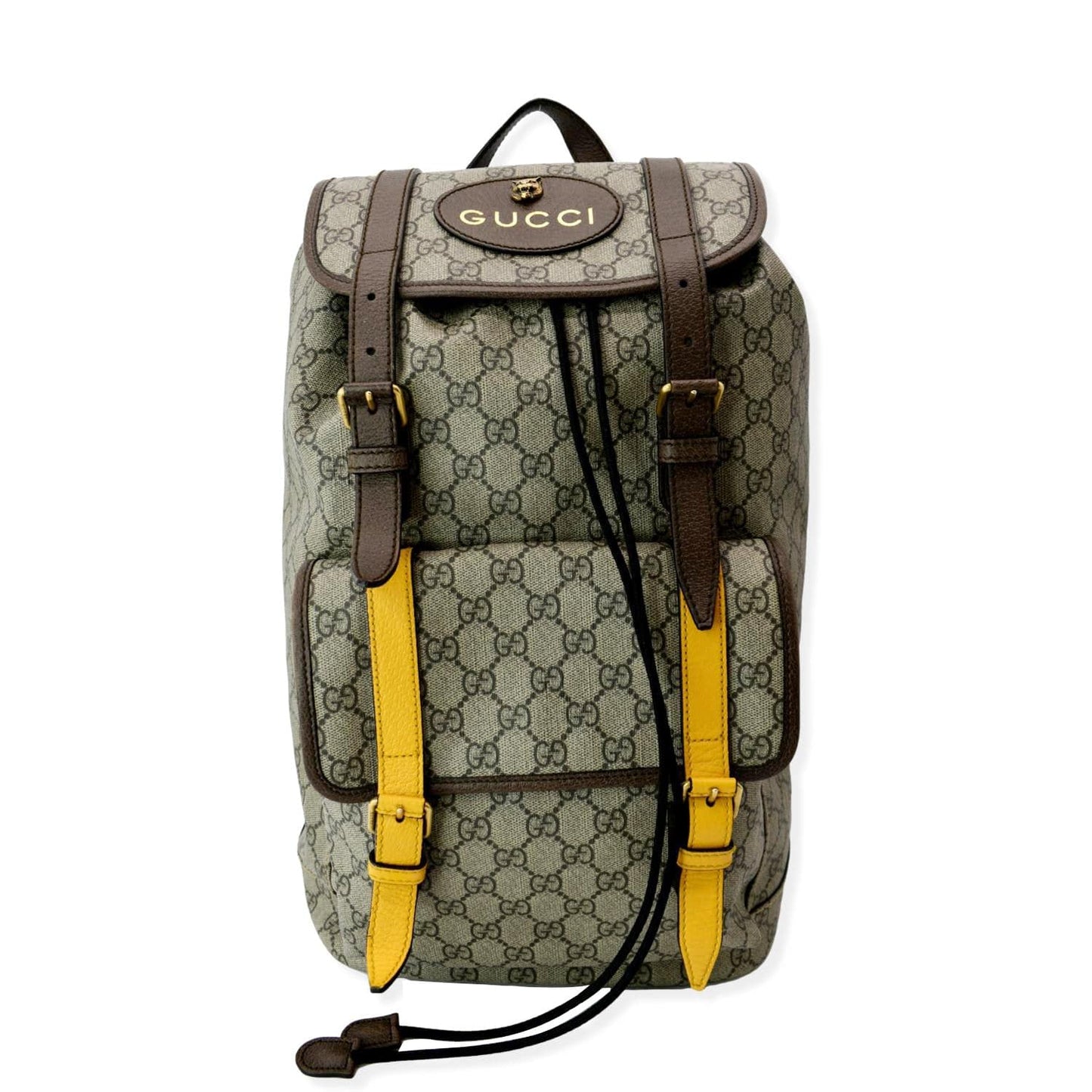 Gucci Soft Supreme Backpack Bag Canvas Beige