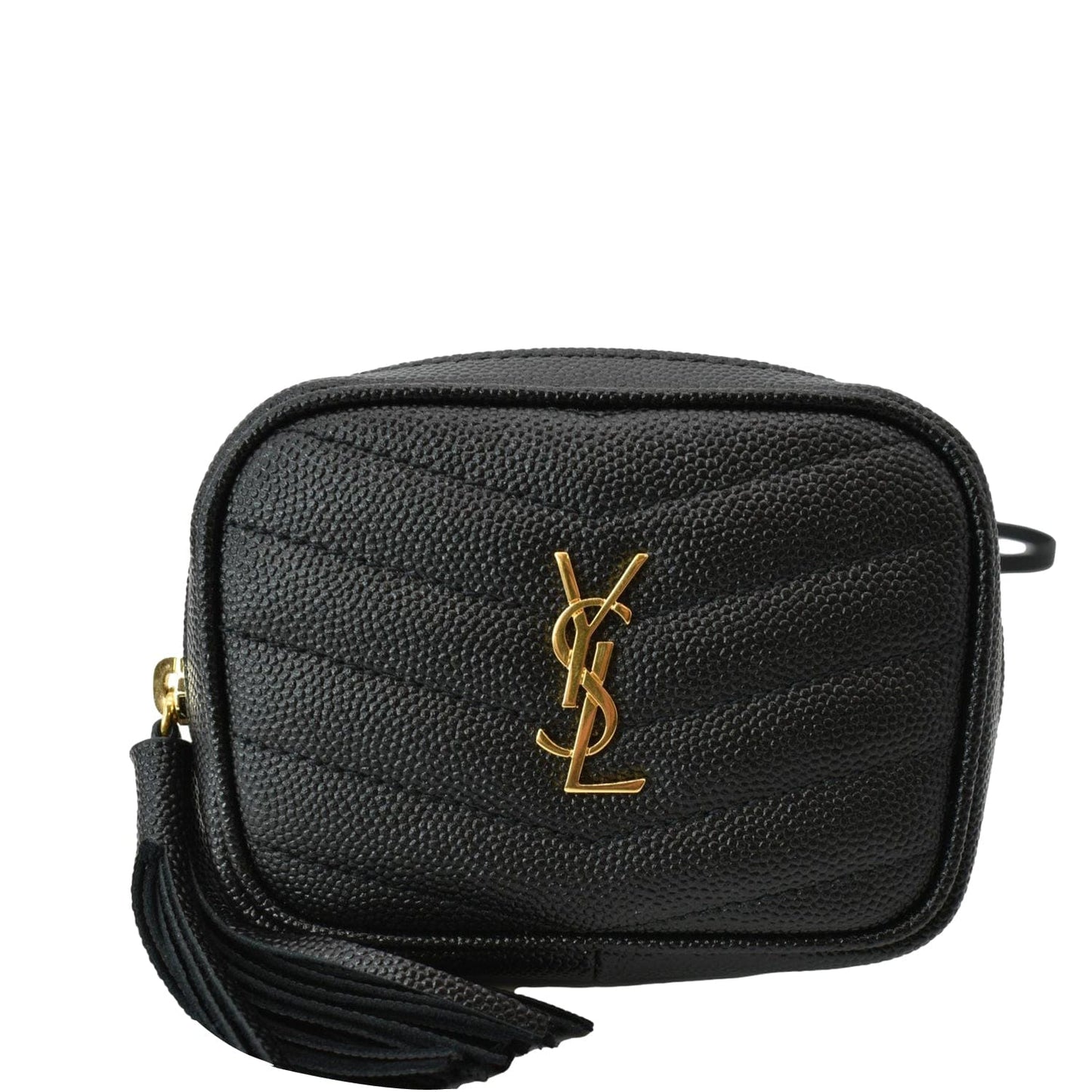 YSL Saint Laurent Saint Lou Crossbody Bag Leather Black