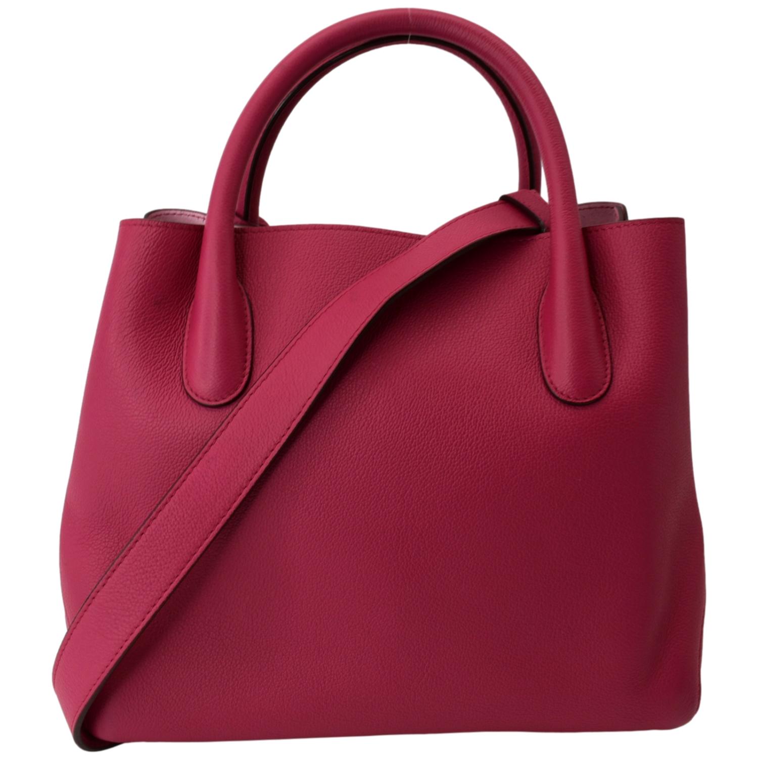 Dior Open Bar Grained Tote Bag Leather Pink Shoulder Bag