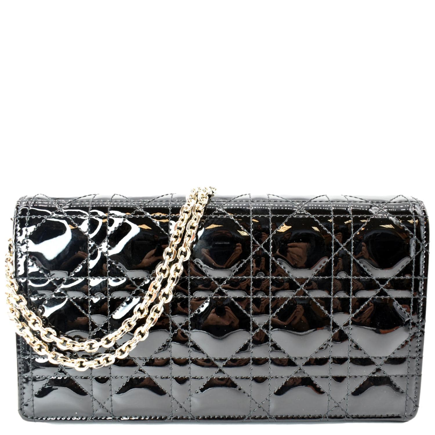 Dior The Lady Pouch Bag Leather Black Travel Bag