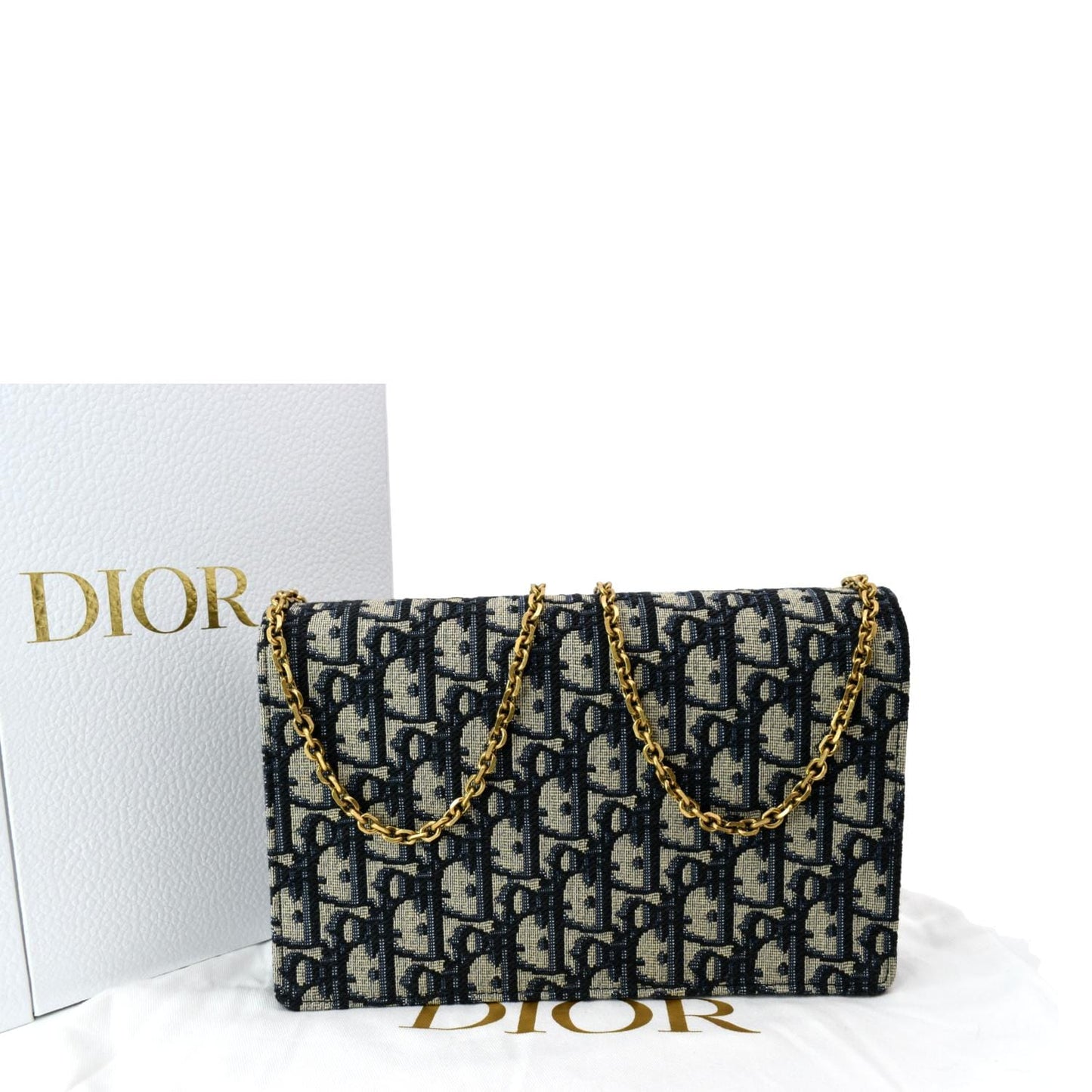 Dior Christian Saddle Oblique Jacquard Pouch Crossbody Bag Multicolor